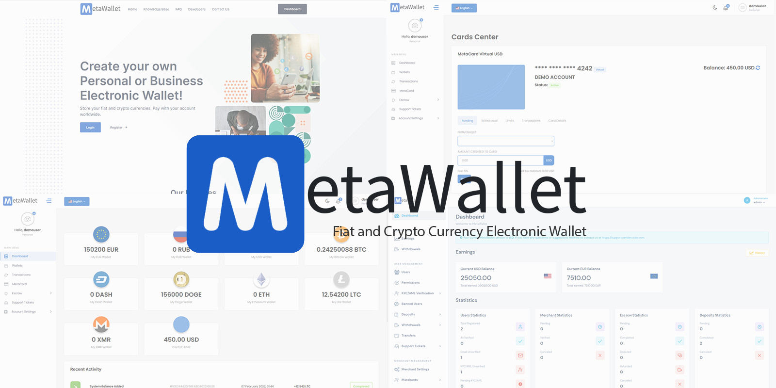 MetaWallet - Fiat and Crypto Currency Web Wallet