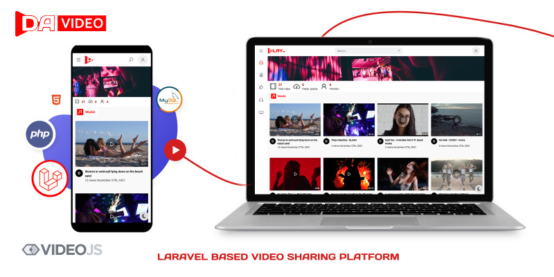 DA-VIDEO Laravel 8 Based Video Sharing Platform