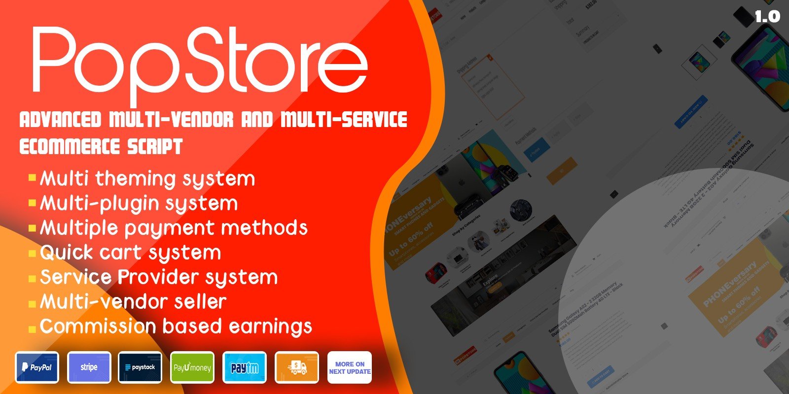 PopStore - Multi-vendor and service eCommerce CMS
