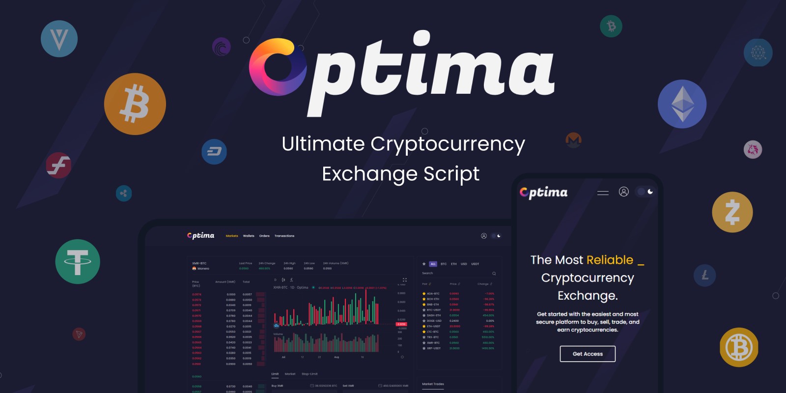 Optima - Cryptocurrency Exchange Script