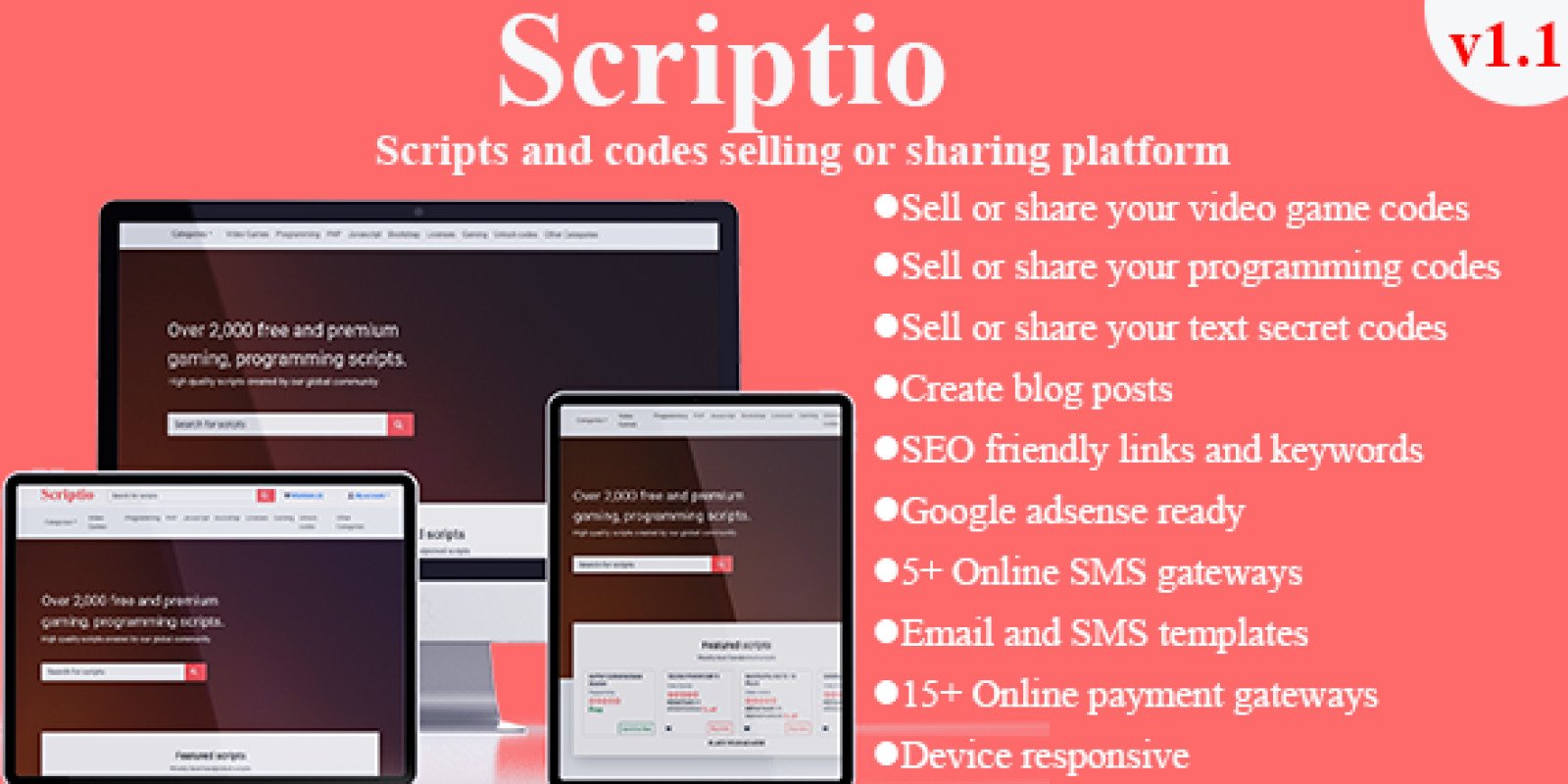 Scriptio - Scripts Selling Platform