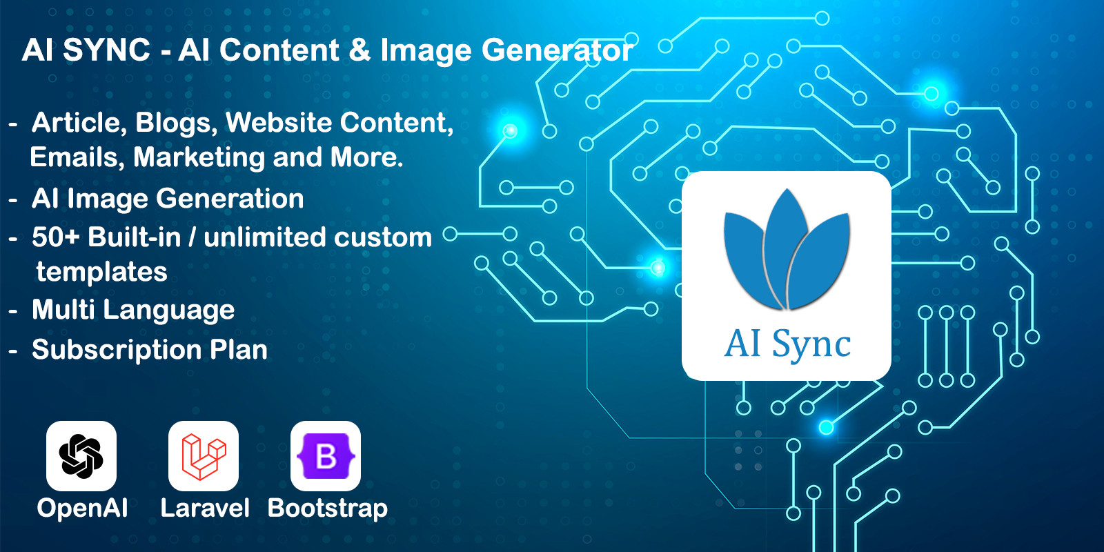 AI Sync - Content And Images Creator Platform