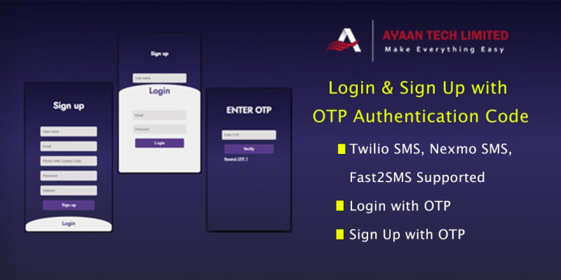 Login And Sign Up Wth OTP Verification