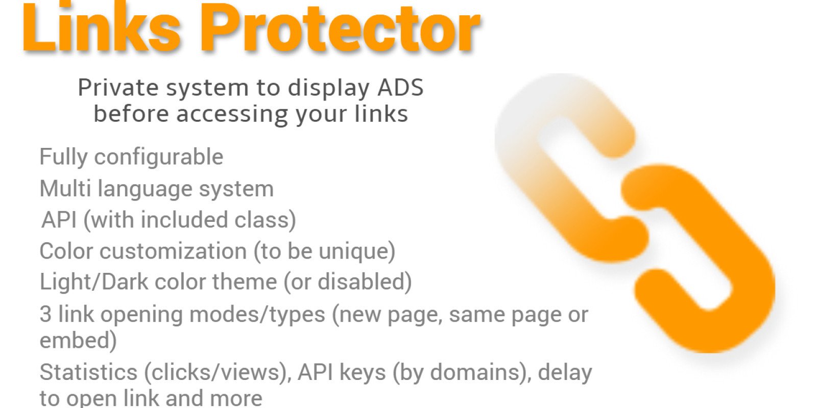 Links Protector With Display Ads