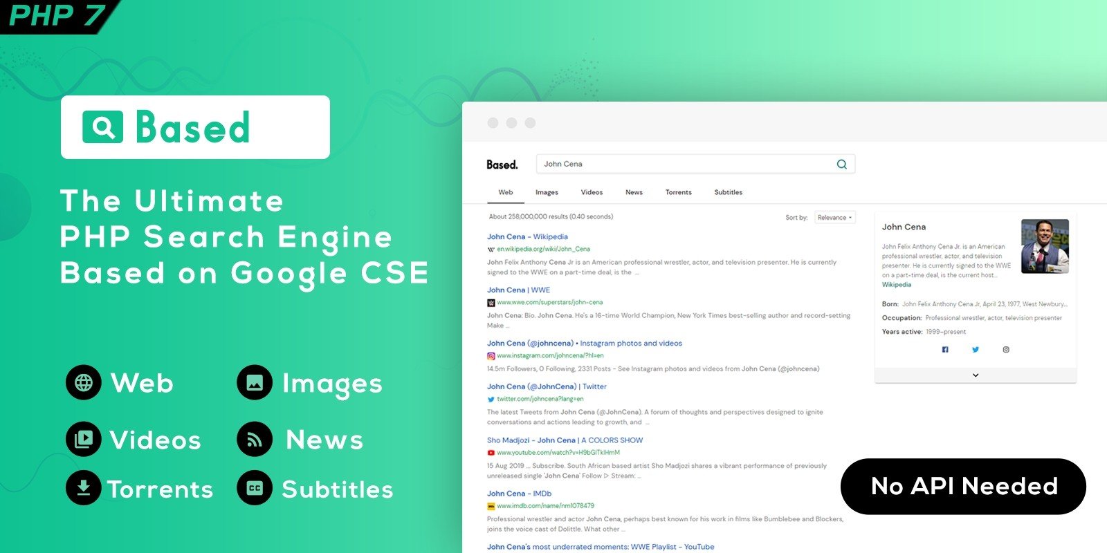 Based - Google CSE PHP Search Engine Script
