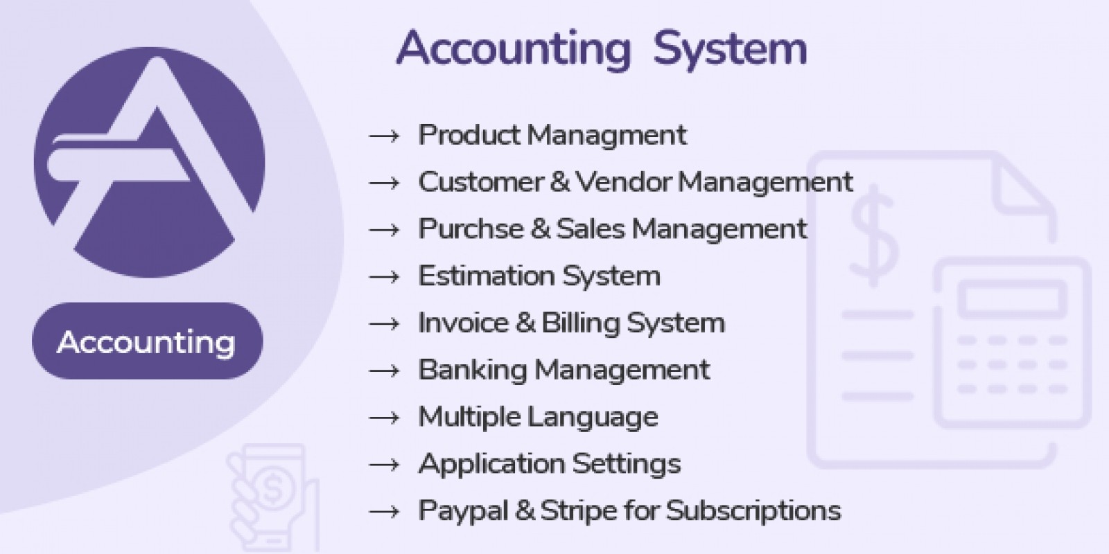 Accounting System PHP Script