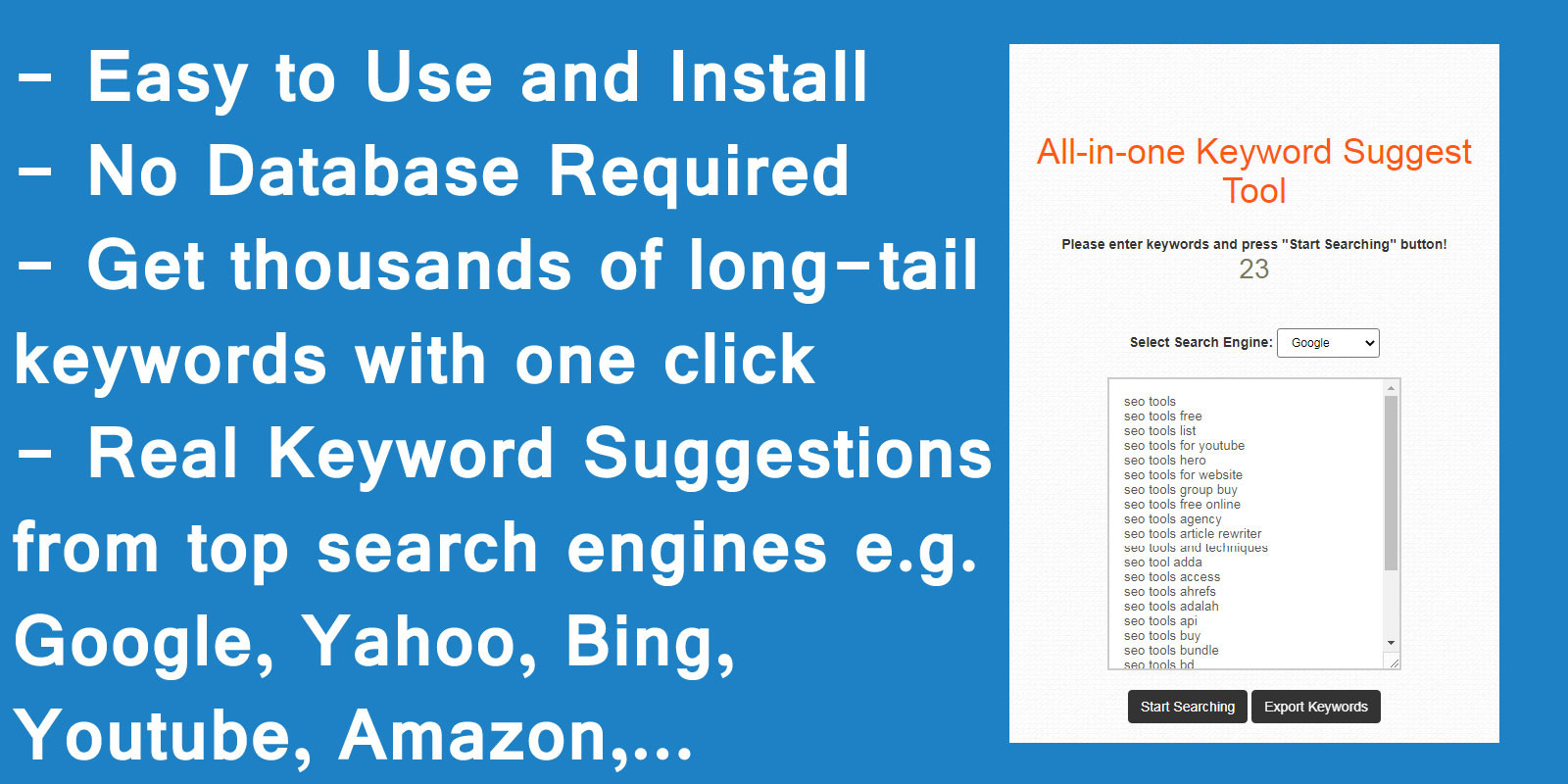 All in one Keyword Suggest Tool